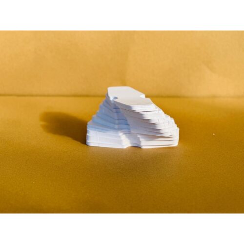 100 Adet Beyaz Takı Kartı 12.2×5×3 cm – Küpe Kolye Bileklik Sunum Kartı | Bristol Takı Sergi Kartı