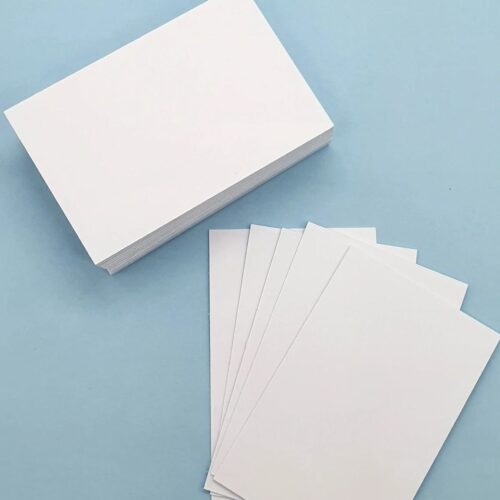 100 Adet Kart 8x5cm Boş Baskısız Kartvizit – Hediye Yazısı Kartı – Kelime Kartı (0,1 KG)