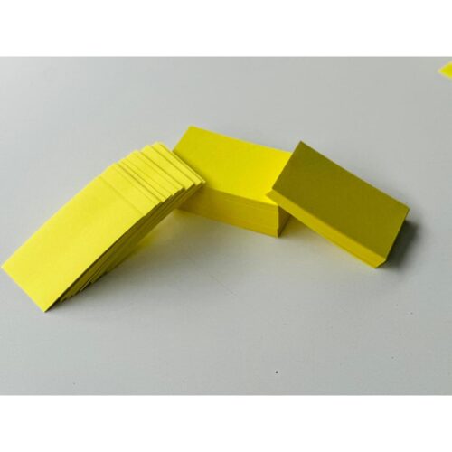 Sarı Boş Kelime Kartları Etiket 5X8cm 100 Adet Boş Kart Boş Kartvizit