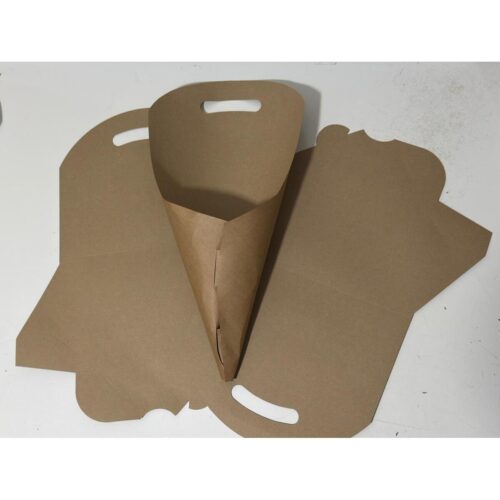 Premium Kraft Kâğıt Saksı – Buket Ambalajı – Çiçek Saksı Kılıfı 10 Adet