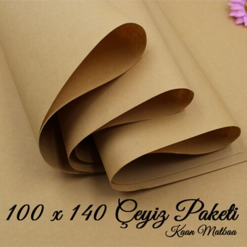10 Adet Kraft (SAMAN KAĞIT) Ambalaj Çeyiz Paket Kağıdı 90 gr Ebat 100×140 (1,26 KG)