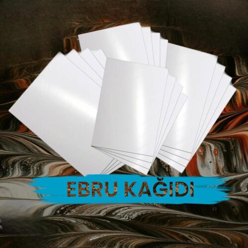 Ebru Kağıdı A4 50’li Beyaz – Ebru Sanatı Kâğıdı – Marbling Paper Set