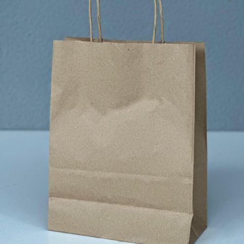 1.Kalite 18x8x24 Cm 1’ Li Kahverengi Renkli Kraft Kağıt Çanta, Hediye Paketi, poşeti, Taşıma çanta