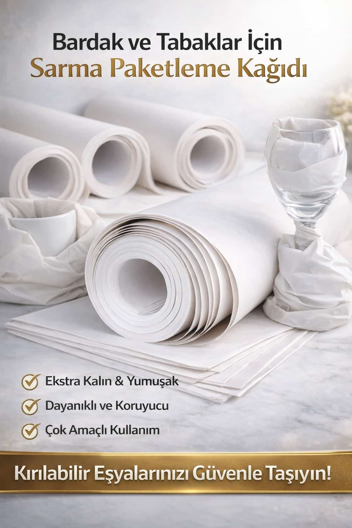 40x60 Tabak - Bardak Sarma Taşıma Taşınma Paketleme Kağıdı 50 Adet - Görsel 2