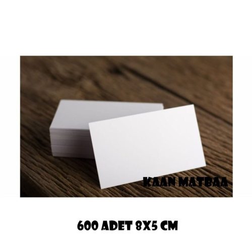 600 Adet 300 gr Selefonsuz 8×5 Cm Boş Baskısız Kartvizit
