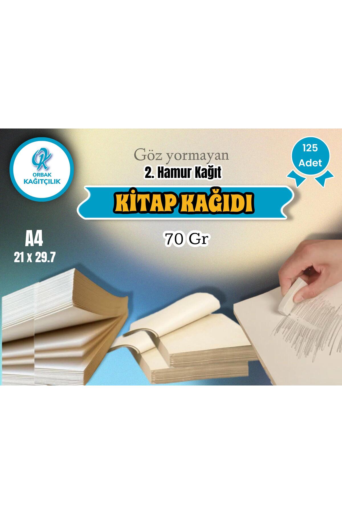 A4 Kitap Kağıdı 2. Hamur Kağıt Göz Yormayan Kağıt 70 gram 125 Adet (0,545KG) - Görsel 2
