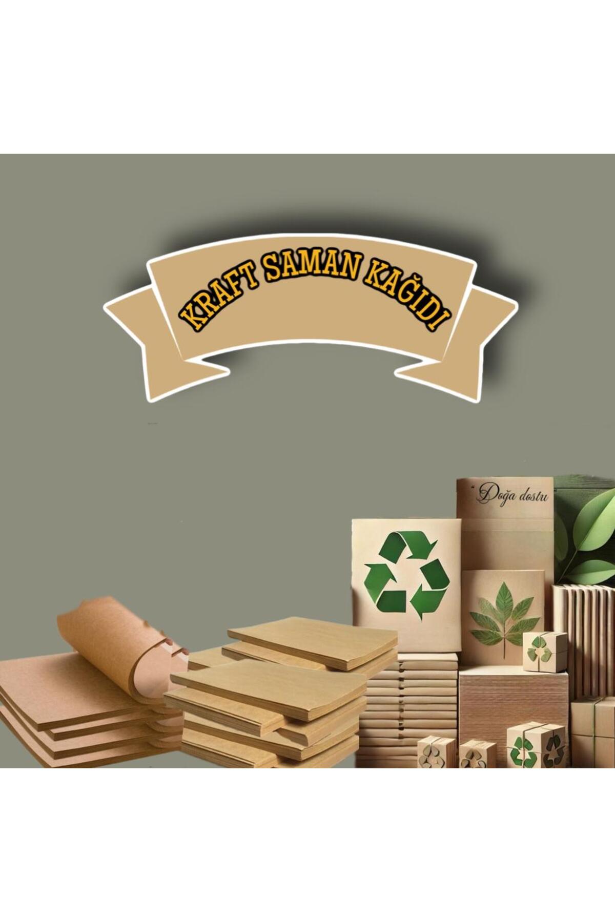A4 Kraft Saman Kağıdı Paketleme Hobi Etiket Kağıdı 110 gram 50 Adet (0,34KG) - Görsel 2