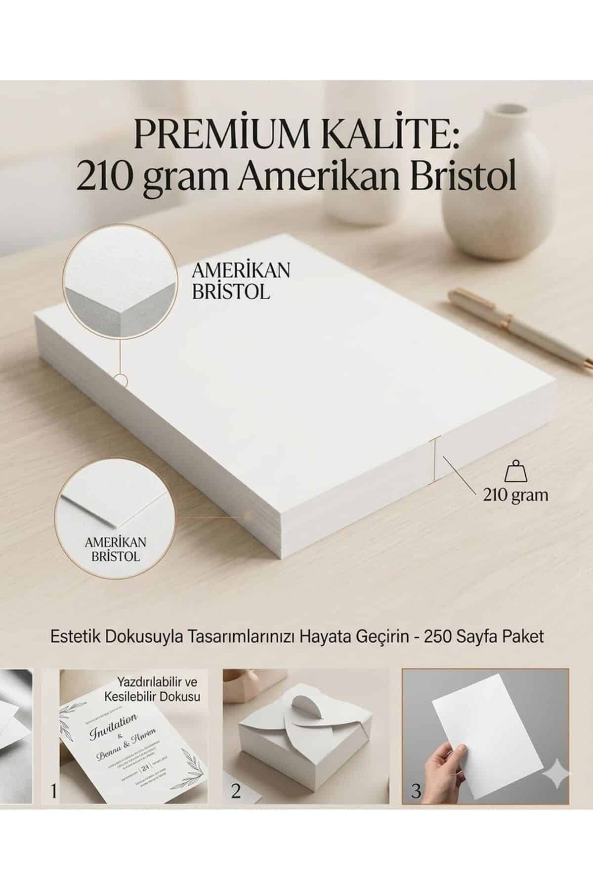 Amerikan Bristol Karton 50X70 Cm 210 gr - 1 Adet