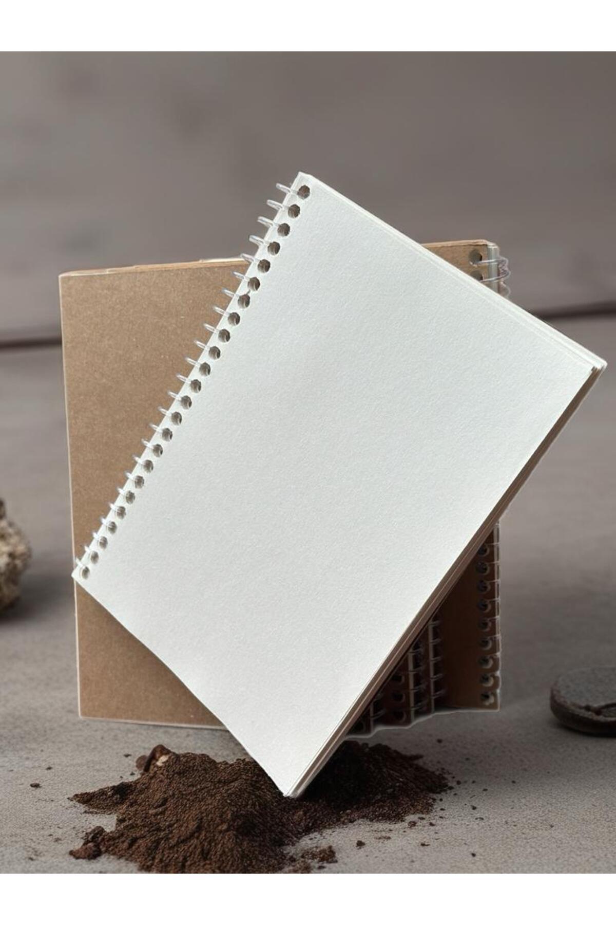 Çizgisiz Defter 14,8x21cm | Göz Yormayan Geri Dönüşüm Kağıtlı | 70 Yaprak / 140 Sayfa
