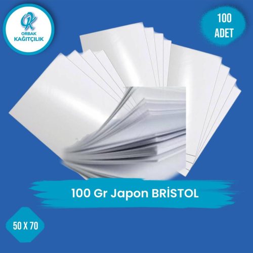 Japon Bristol Kağıt 50×70 100 gram 100 Adet (3,5 KG)