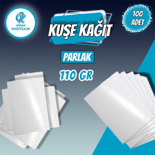Kaliteli A4 Parlak Kuşe Kağıdı Dijital Baskı,sertifika Ve Fotoğraf Kağıdı 110gr 100 Adet (0,68 KG)