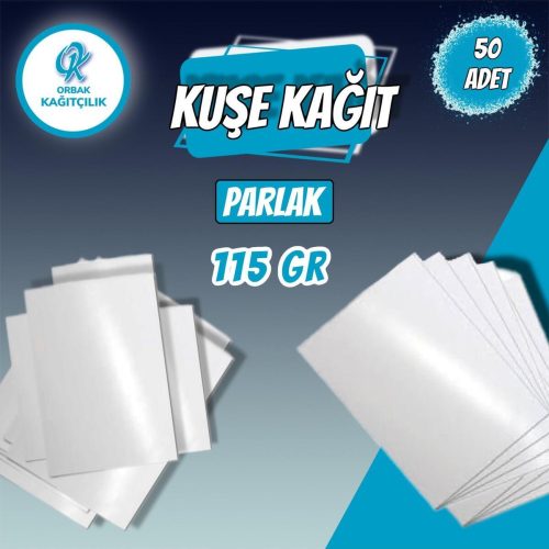 Kaliteli A4 Parlak Kuşe Kağıdı Dijital Baskı,sertifika Ve Fotoğraf Kağıdı 115gr 50 Adet (0,35 KG)