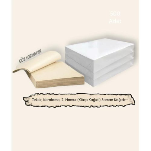Kitap Teksir Karalama Çalışma Ve 2.hamur Saman Kağıdı (GÖZ YORMAYAN) 55gr 20×30 500 Yaprak (1,65KG)