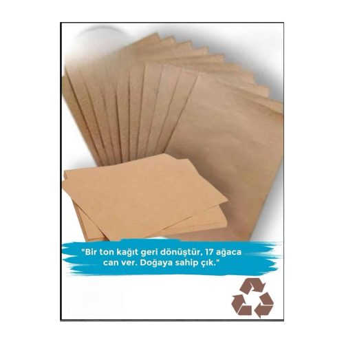 Kraft Kahverengi Kraft Saman Kağıdı Paketleme Hobi Etiket Kağıdı 90 Gram 20 Adet 70 X 100 Ebatında