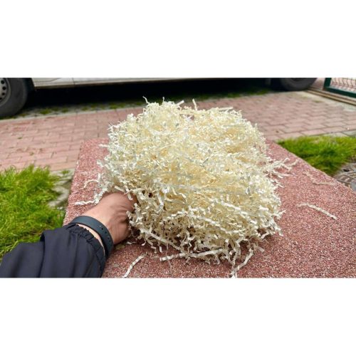Krem Kırpık Kağıt 500 Gr | Z Zigzag Kutu Dolgu ve Süsleme Kağıdı | Hediye Kutusu İçin Uygun