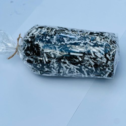 Oniks & Beyaz Z Zigzag Kırpık Kağıt 500 gr Hediye Kutu Dolgu Süsleme