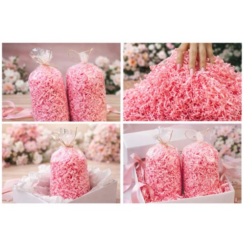 Pembe Z Zigzag Kırpık Kâğıt – Hediye Kutu İçi Dolgu Süsleme ve dolgu Malzemesi 50 gr