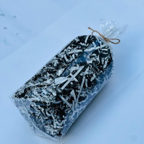 Siyah & beyaz Kırpık Kağıt 50 Gr | Z Zigzag Kutu Dolgu ve Süsleme Kağıdı | Hediye Kutusu İçin