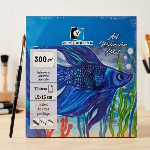 ALEX.15X15 300GR 12Lİ SPİRALLİ  ART SULU BOYA DEFTERİ ALX-3954