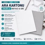 Premium Beyaz Gri Gömlek Ara Kartonu 24x30 cm 500'lü | Kazak, Tişört ve Tekstil Ürünleri İçin